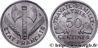 FRANKREICH 50 centimes Francisque, légère ETAT FRANÇAIS Beaumont-Le-Roger 1944 (18 mmmm, 0,69g, 6h) -