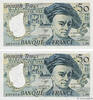 FRANKREICH 50 Francs QUENTIN DE LA TOUR Consécutifs FRANKREICH 50 Francs QUENTIN DE LA TOUR Consécutifs 1990 ST -