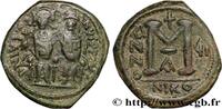 THE EMPIRE FROM ANASTASIUS TO MAURICE TIBERIUS (49 Follis JUSTINUS II und SOPHIE Nicomédie 571-572 (29,5mm, 13,48g, 6h) -