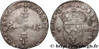 FRANKREICH Huitième d'écu, croix fleurdelisée de face HENRY IV Paris 1602 (26mm, 4,81g, 1h) -