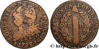 FRANKREICH 6 deniers dit au faisceau, type FRANÇOIS LOUIS XVI Limoges 1792 (24mm, 5,71g, 6h) -