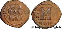 THE EMPIRE FROM ANASTASIUS TO MAURICE TIBERIUS (49 Follis JUSTINUS II und SOPHIE Theoupolis (Antioche) 575-576 (31,5mm, 15,43g, 6h) -