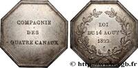 FRANKREICH COMPAGNIE DES QUATRE CANAUX PONTS ET CHAUSSÉES 1822 (33,5mm, 16,36g, 12h) -
