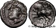 FRANKREICH Denier à la tête casquée GALLIEN - NORDGALLIEN - ÆDUI (BIBRACTE, Region die Mont-Beuvray) Autun (71) c. 80-50 AC. (13mm, 1,76g, 6h) -