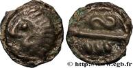 FRANKREICH Potin aux chevrons et à la tête hirsute GALLIEN - BELGICA - BELLOVACI (Region die Beauvais) Beauvais (60) Ier siècle avant J.-C. (16,5mm, 3,12g, 10h) -