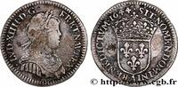 FRANKREICH Douzième d'écu, portrait à la mèche courte LOUIS XIV THE SUN KING Paris, Monnaie du Louvre 1644 (20,5mm, 2,10g, 6h) -