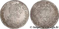 FRANKREICH Demi-écu, portrait à la mèche longue LOUIS XIV THE SUN KING Tours 1651 (32,5mm, 13,46g, 6h) -
