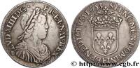 FRANKREICH Demi-écu, portrait à la mèche longue LOUIS XIV THE SUN KING Tours 1653 (33mm, 13,47g, 6h) -