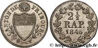 SCHWEIZ - KANTON FREIBURG 2 1/2 Rappen - Canton de Fribourg SCHWEIZ - KANTON FREIBURG 1846 (18mm, 1,32g, 6h) -