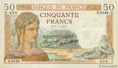 FRANKREICH 50 Francs CÉRÈS FRANKREICH 50 Francs CÉRÈS 1935 VZ+ -