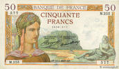 FRANKREICH 50 Francs CÉRÈS FRANKREICH 50 Francs CÉRÈS 1935 fVZ -