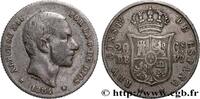 PHILIPPINEN 20 Centimos de Peso Alphonse XII PHILIPPINEN Manille 1884 (23mm, 5,02g, 12h) -