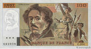 FRANKREICH 100 Francs DELACROIX imprimé en continu FRANKREICH 100 Francs DELACROIX imprimé en continu 1991 fST+ -