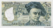 FRANKREICH 50 Francs QUENTIN DE LA TOUR FRANKREICH 50 Francs QUENTIN DE LA TOUR 1987 fST+ -