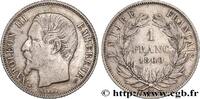 FRANKREICH 1 franc Napoléon III, tête nue ZWEITES KAISERREICH Strasbourg 1860 (23,02mm, 4,95g, 6h) -