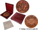 FRANKREICH Médaille, Fédération nationale des entreprises à c ENTREPRISES 1953 (79,5mm, 253,49g, 12h) -
