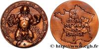FRANKREICH Médaille, De terre en vigne BORDELAIS - VILLES, ENTREPRISES ET VINS Monnaie de Paris 1969 (68,5mm, 210,62g, 12h) -