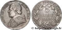 VATIKANSTAAT UND KIRCHENSTAAT 5 Lire Pie IX an XXI an XXI VATIKANSTAAT UND KIRCHENSTAAT Rome 1867 (38mm, 24,5g, 6h) -