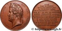 FRANKREICH Médaille, Pose de la première pierre du Pont du ch PONTS 1843 (51,5mm, 70,36g, 12h) -