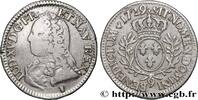 FRANKREICH Cinquième d'écu aux branches d'olivier, buste habi LOUIS XV THE WELL-BELOVED Rennes 1729 (27,5mm, 5,71g, 6h) -