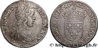 FRANKREICH Demi-écu, portrait à la mèche longue LOUIS XIV THE SUN KING Rennes 1649 (32mm, 13,52g, 6h) -