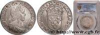 FRANKREICH Demi-écu, portrait à la mèche longue LOUIS XIV THE SUN KING Saint-Lô 1652 (31mm, g, 6h) -