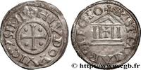 FRANKREICH Denier à la légende chrétienne LUDWIG DER FROMME Atelier indéterminé s.m. (21mm, 1,52g, 5h) -