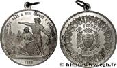 FRANKREICH Médaille, Tir fédéral de Lausanne TIR ET ARQUEBUSE Lausanne 1876 (36,5mm, 12,68g, 12h) -