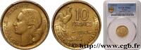 FRANKREICH 10 francs Guiraud VIERTE FRANZOSISCHE REPUBLIK Beaumont-Le-Roger 1952 (20mm, 3g, 6h) -