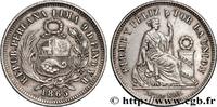 PERU 1/5 Sol “Liberté” assise PERU Lima 1865 (23mm, 4,96g, 6h) -