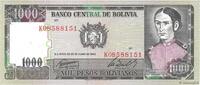 BOLIVIEN 1000 Pesos Bolivianos BOLIVIEN 1000 Pesos Bolivianos 1982 ST -