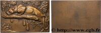 FRANKREICH Plaquette animalière - Panthère ANIMAUX (1931) (50,5mm, 127,85g, 12h) -