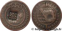BRESIL - PRINCE JEAN REGENT 20 Réis contremarqué sur une 10 Réis de 1782 BRESIL - PRINCE JEAN REGENT Lisbonne (1809) (31mm, 6,98g, 12h) -