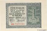POLEN 1 Zloty POLEN 1 Zloty 1941 VZ+ -