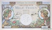 FRANKREICH 1000 Francs COMMERCE ET INDUSTRIE FRANKREICH 1000 Francs COMMERCE ET INDUSTRIE 1941 fVZ -