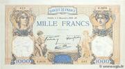 1000 Francs CÉRÈS ET MERCURE type modifié 1939 FRANKREICH FRANKREICH 1000 Francs CÉRÈS ET MERCURE type modifié 1939 VZ+ VZ+
