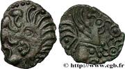 FRANKREICH Bronze au coq à tête humaine GALLIEN - BELGICA - BELLOVACI (Region die Beauvais) Beauvais (60) c. 50-30 AC. (17,5mm, 2,05g, 1h) -