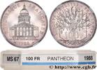 FRANKREICH 100 francs Panthéon FUNFTE FRANZOSISCHE REPUBLIK 1988 (30,98mm, 15,00g, 6h) -