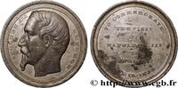 FRANKREICH Médaille, Visite de Napoléon III en Angleterre SECOND EMPIRE 1855 (61,5mm, 76,26g, 12h) -