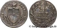 SCHWEIZ - KANTON FREIBURG 2 1/2 Rappen - Canton de Fribourg SCHWEIZ - KANTON FREIBURG 1846 (18mm, 1,06g, 6h) -