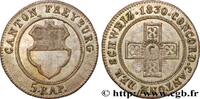SCHWEIZ - KANTON FREIBURG 5 Rappen - Canton de Fribourg SCHWEIZ - KANTON FREIBURG 1830 (22mm, 1,41g, 6h) -