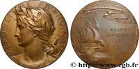 FRANKREICH Médaille, Ligue maritime coloniale française, Réga MER ET MARINE : PAQUEBOTS, NAVIRES, BATEAUX 33 - Arcachon 1921 (39,5mm, 30,42g, 12h) -