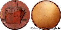 FRANKREICH Médaille, French Line, Cinquantenaire du “Normandi MER ET MARINE : PAQUEBOTS, NAVIRES, BATEAUX 1985 (49,5mm, 75,42g, 12h) -