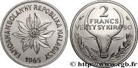 MADAGASKAR Essai 2 Francs (venty sy kirobo) MADAGASKAR Paris 1965 (19mm, 3,45g, 6h) -