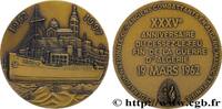 FRANKREICH Médaille, 35e anniversaire du Cessez-le-feu, fin d ALGÉRIE 1962 (79,5mm, 187,73g, 12h) -