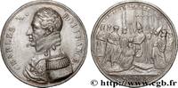 FRANKREICH Médaille, Sacre de Charles X LE SACRE À REIMS 1825 (40mm, 13,72g, 12h) -