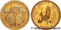FRANKREICH Médaille, 10e Anniversaire de l’Euro CINQUIÈME RÉPUBLIQUE 2012 (18mm, 2,02g, 12h) -