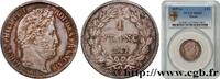 FRANKREICH 1 franc Louis-Philippe, couronne de chêne LUDWIG PHILIPP I Paris 1837 (23mm, 5g, 6h) -