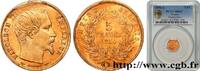 FRANKREICH 5 francs or Napoléon III, tête nue, petit module, ZWEITES KAISERREICH Paris 1854 (14mm, 1,61g, 6h) -