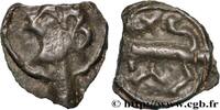 FRANKREICH Potin “à la tête diabolique” et à la croisette TURONES (Area of Touraine) c. 80-50 AC. (14mm, 2,14g, 3h) -